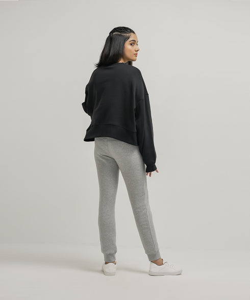 Women's Cropped Oversized Sweatshirt